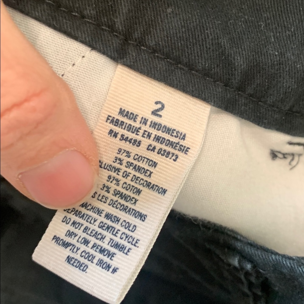 Y2K American Eagle Black Low Rise Micro Shorts Size 2 - Picture 8 of 8